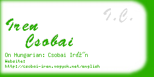 iren csobai business card